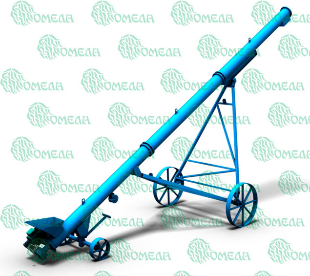Movable screw conveyor with height adjustment