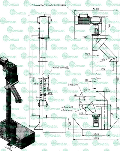 Vertical screw conveyor